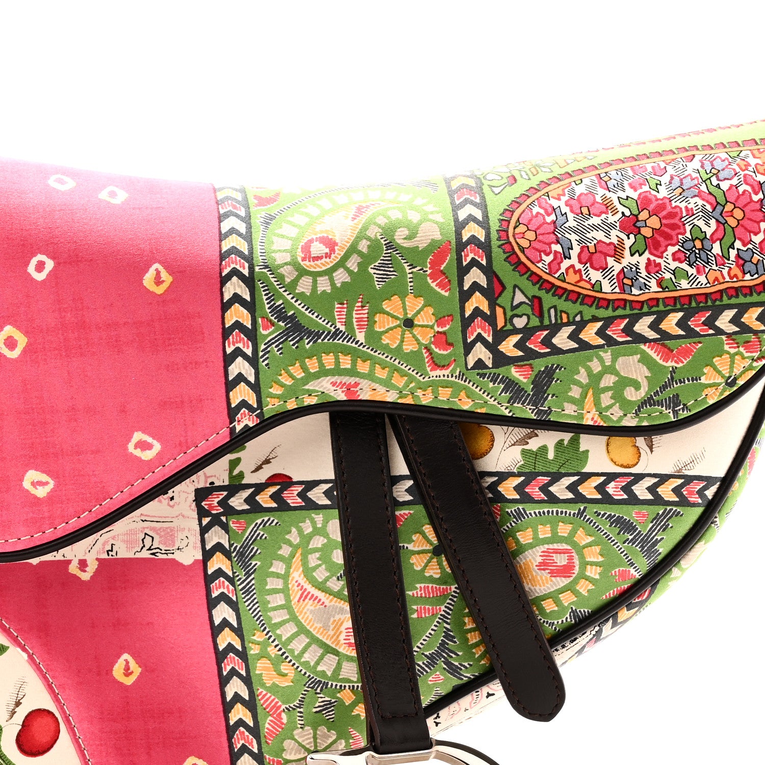 Christian Dior Silk Paisley Saddle Bag Multicolor 7 of 9