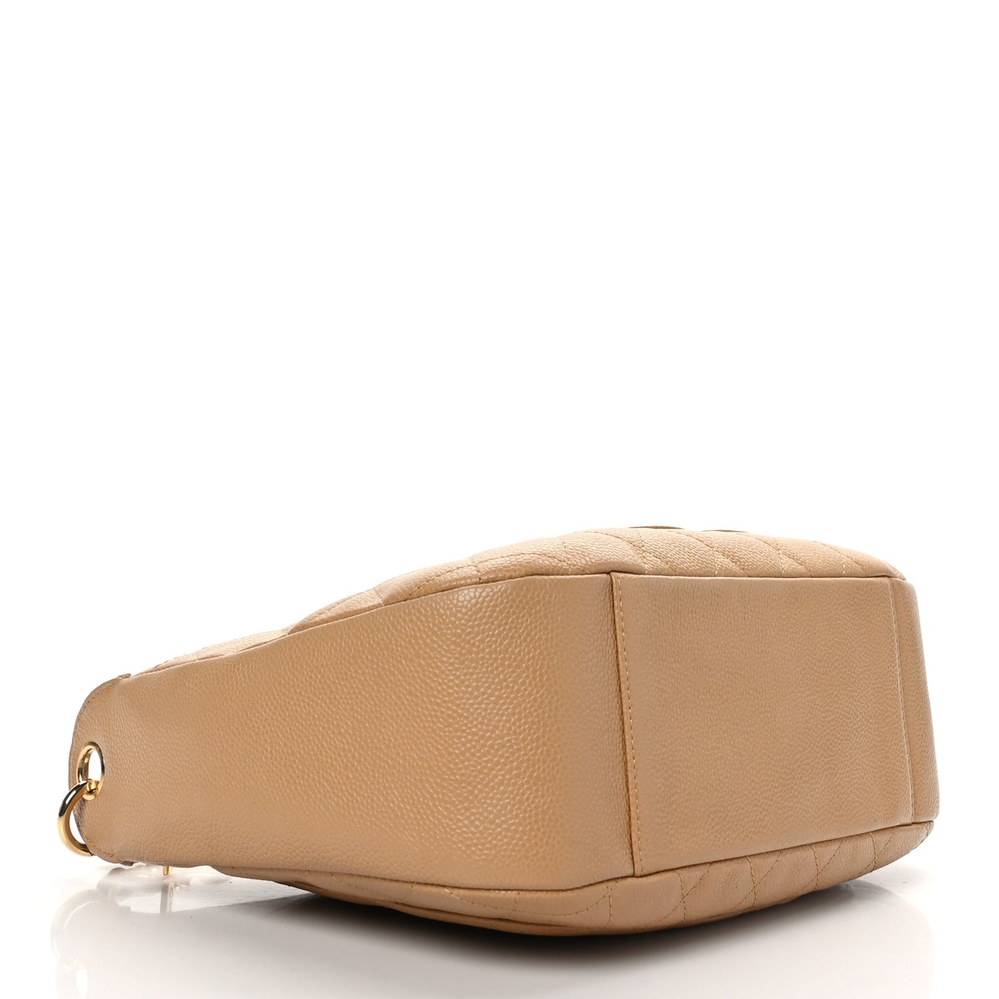 Caviar Quilted Timeless CC Shoulder Bag Beige