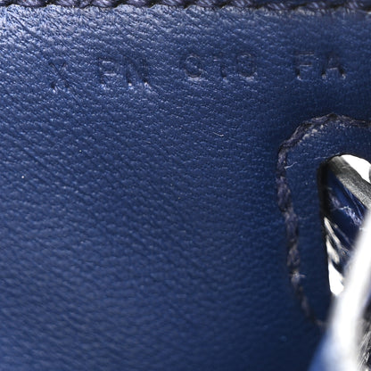 Hermes Shiny Alligator Kelly Pochette Bleu De Malte 7 of 11