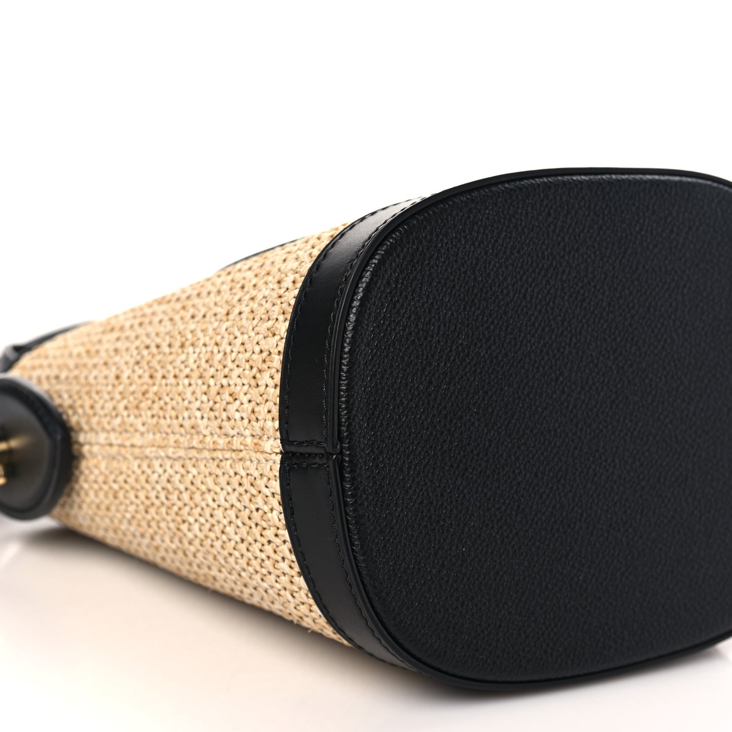 Raffia Petit Bucket Black