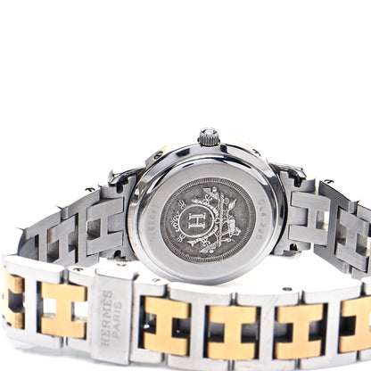 Hermes Stainless Steel 24mm Clipper Quartz Watch Gold 4 of 5