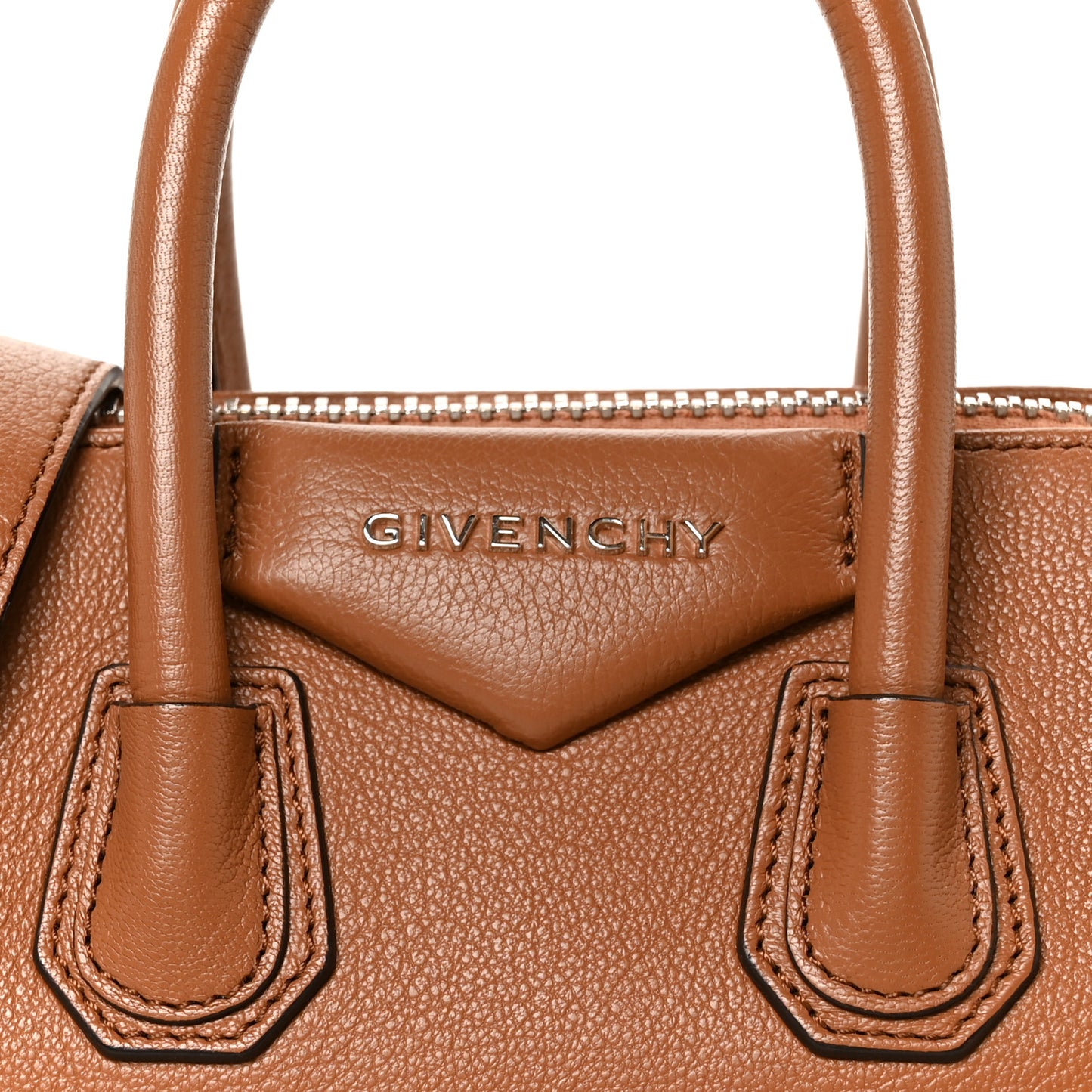 Sugar Goatskin Mini Antigona Pony Brown