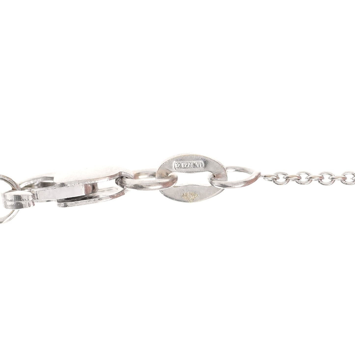 18K White Gold Diamond Cursive Initial C Pendant Necklace