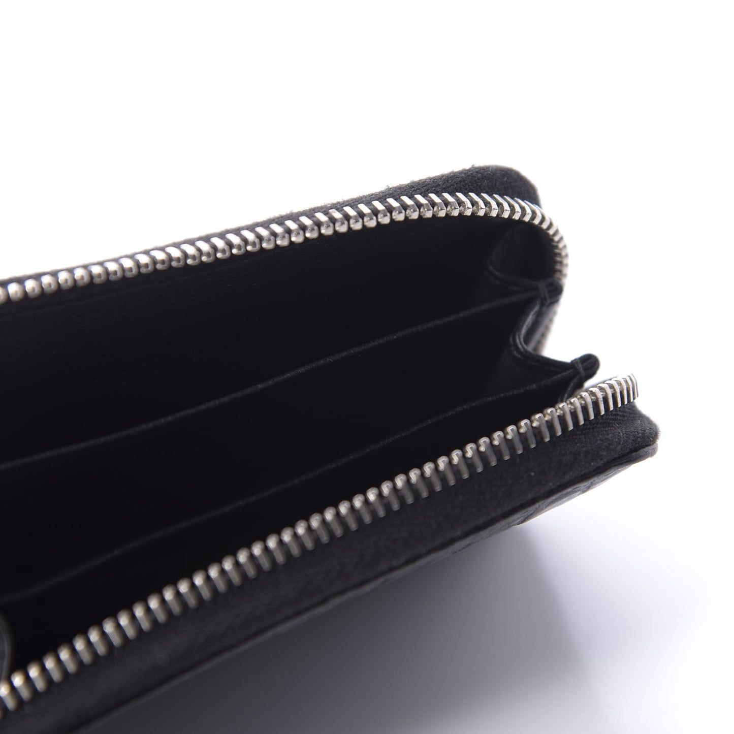 Crocodile Zip Around Card Case Black