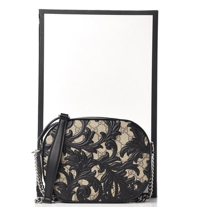 Gucci GG Supreme Monogram Arabesque Mini Chain Shoulder Bag Beige Black 8 of 8