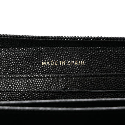 Chanel Caviar Quilted Boy Long Zip Around Wallet Black 7 of 9