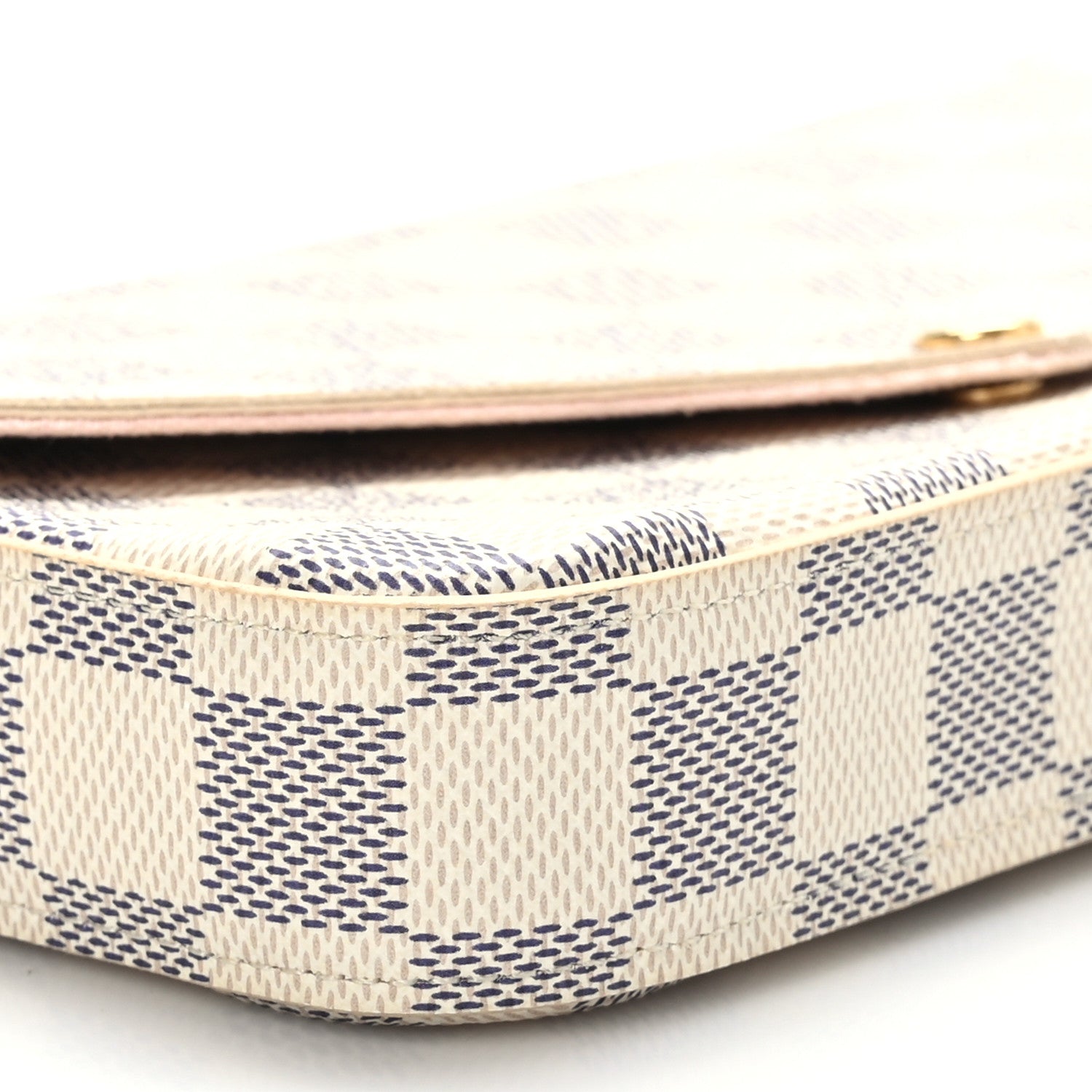 Louis Vuitton Damier Azur Pochette Felicie Chain Wallet Rose Ballerine 7 of 8