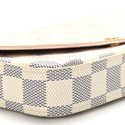 Louis Vuitton Damier Azur Pochette Felicie Chain Wallet Rose Ballerine 7 of 8