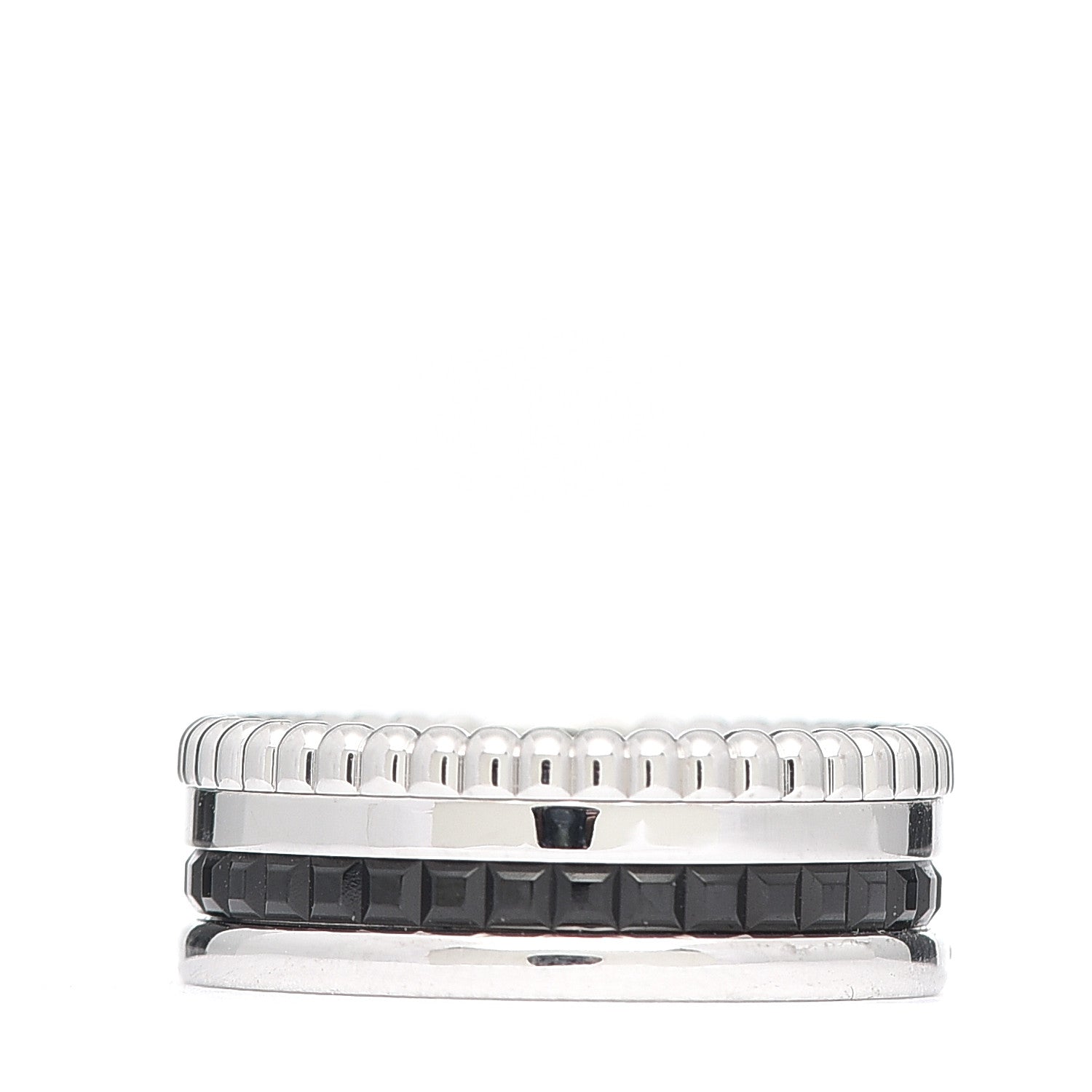 Boucheron 18K White Gold PVD Small Quatre Black Edition Ring 51 5.75 1 of 7