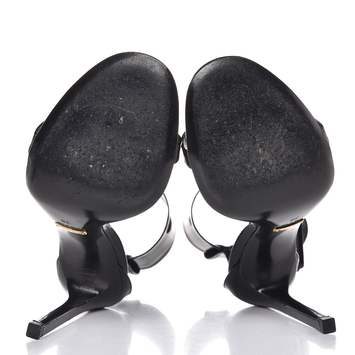 Gucci Patent Victorie Sandals 38 Black 7 of 9