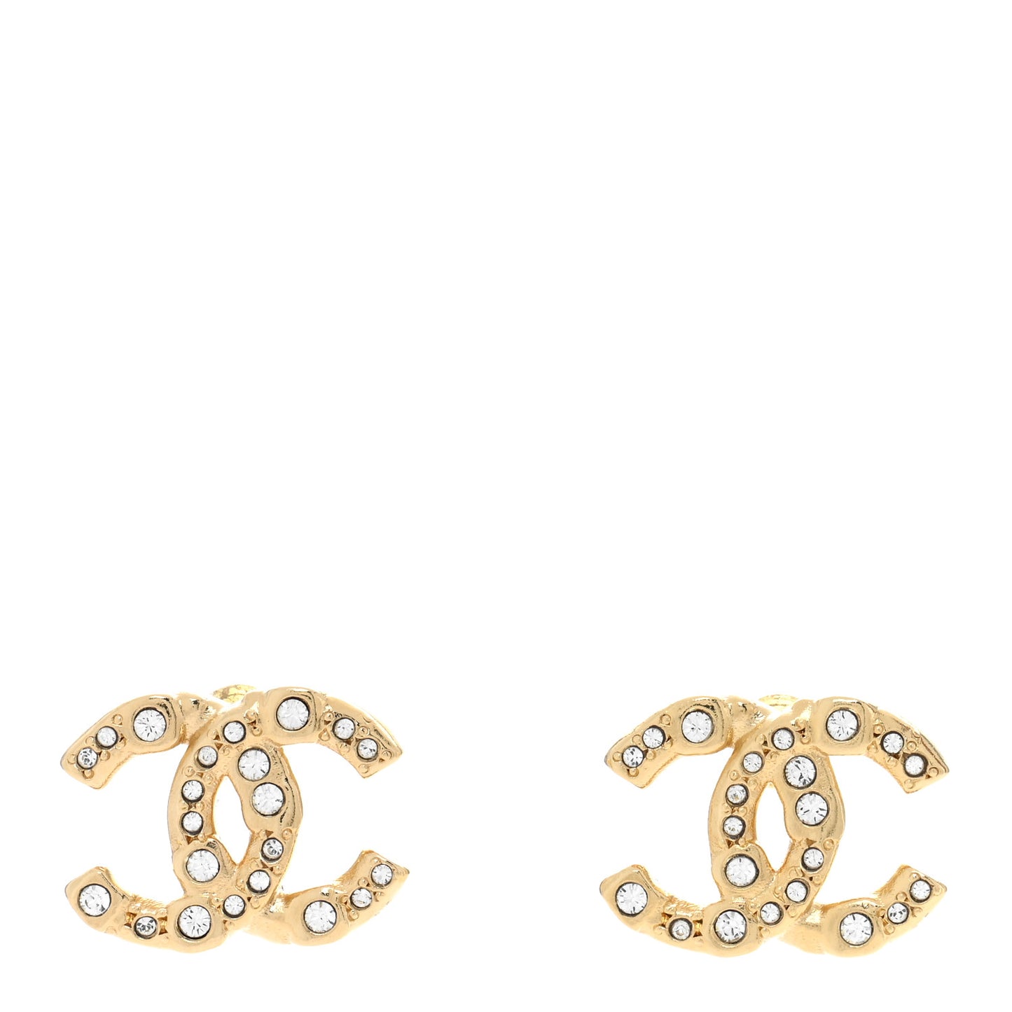 Crystal CC Earrings Gold