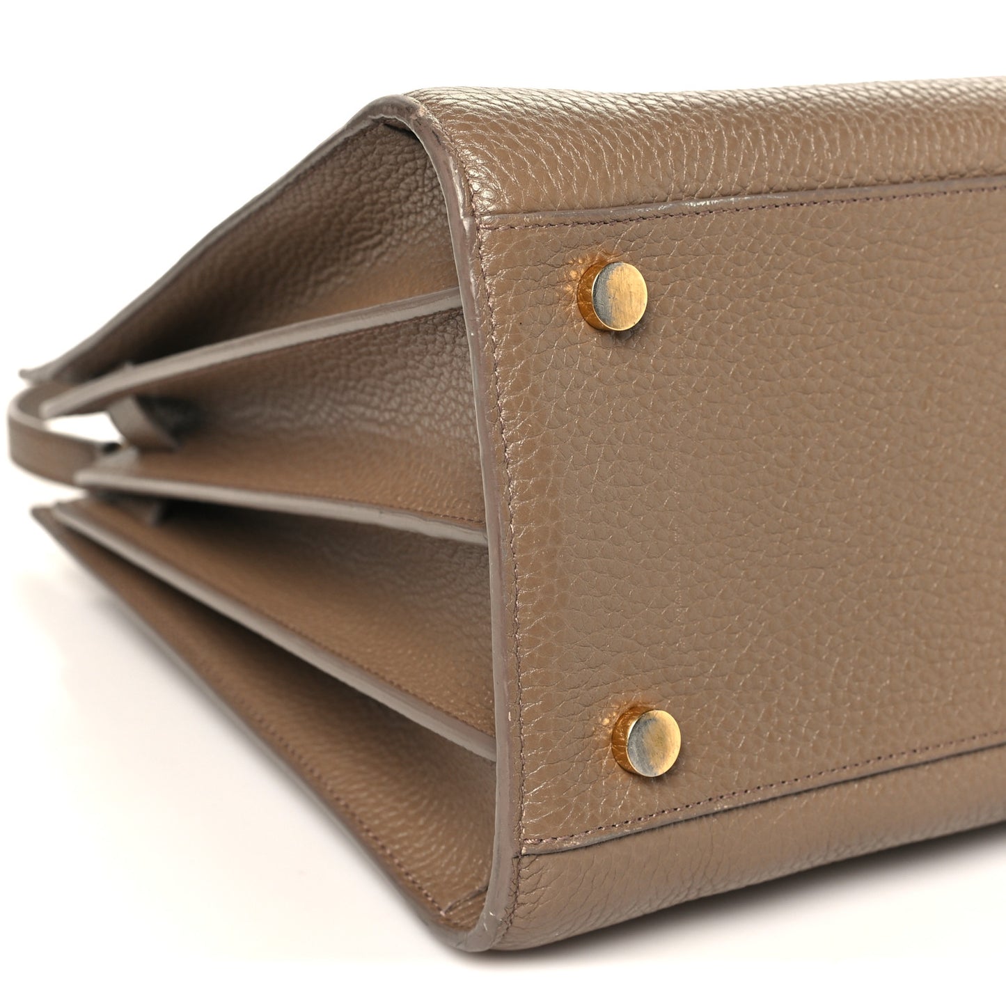 Grained Calfskin Small Sac De Jour Taupe