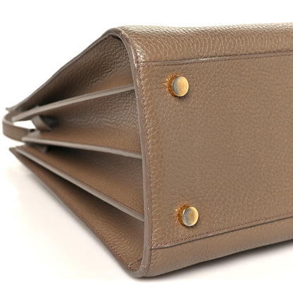 Saint Laurent Grained Calfskin Small Sac De Jour Taupe 8 of 11
