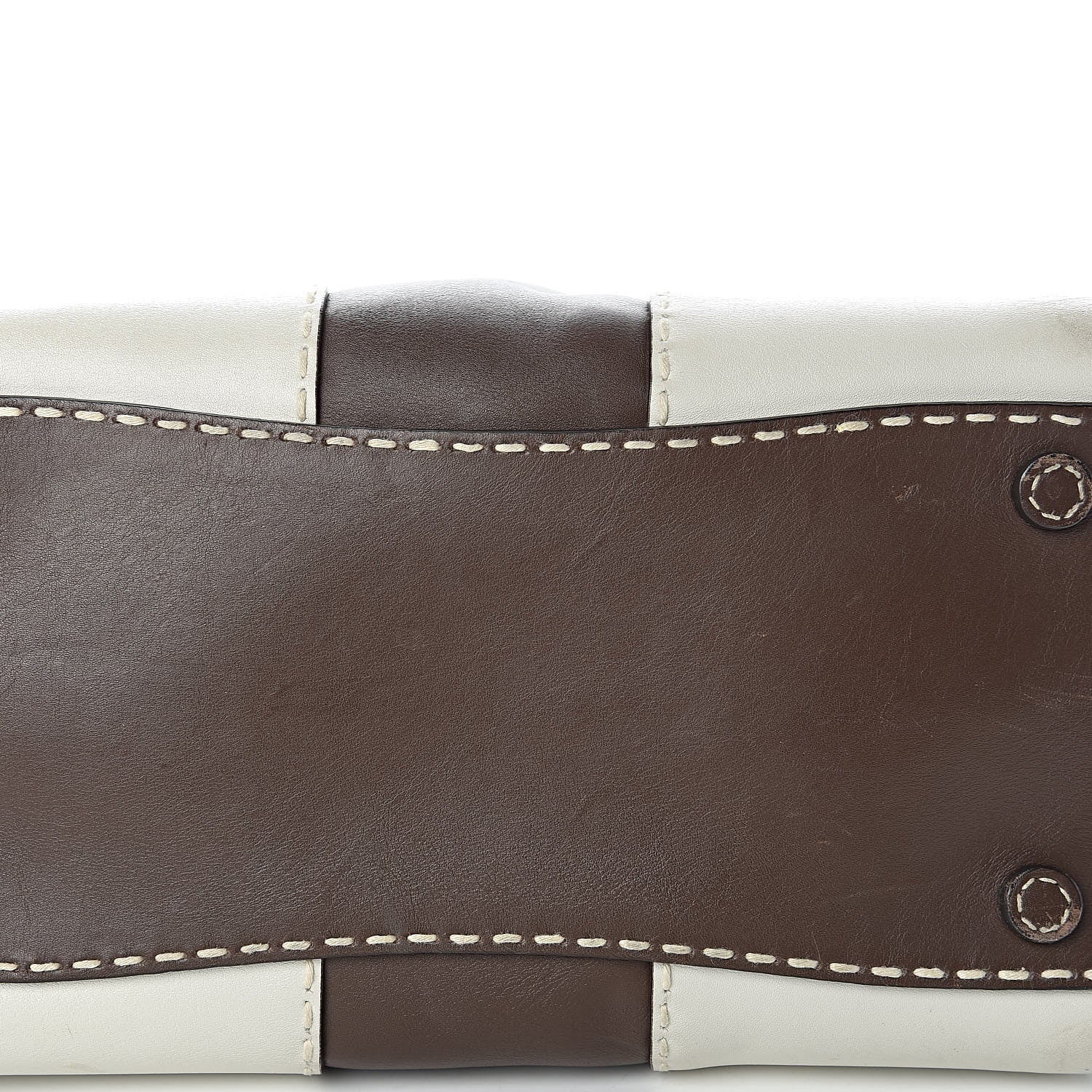 Prada City Calf Small Stitched Twin Pocket Tote Cacao White 14 of 16