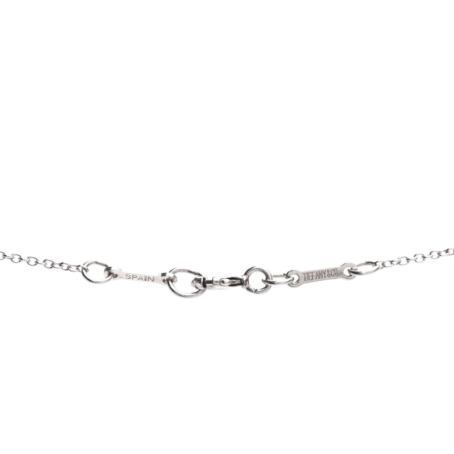 Sterling Silver 16mm Elsa Peretti Open Heart Pendant Necklace