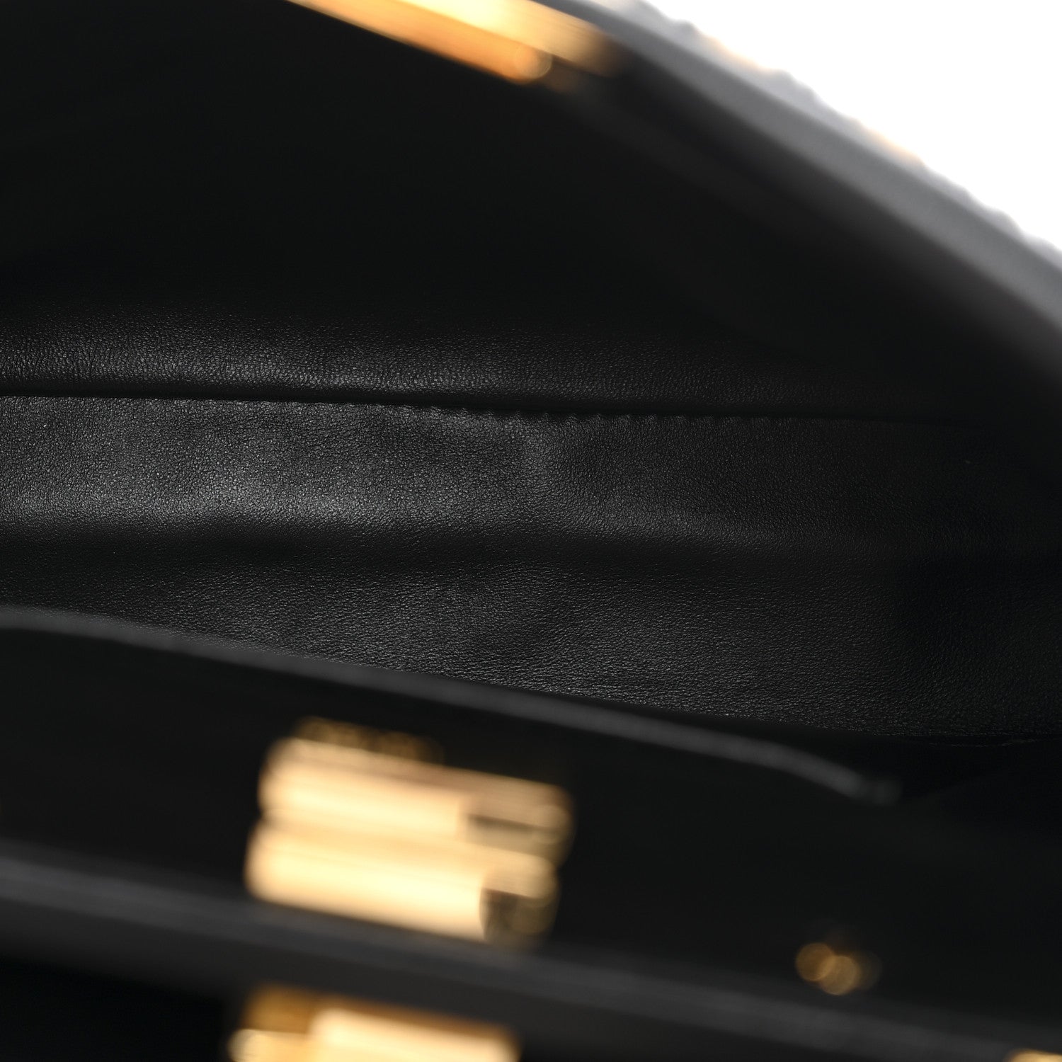 Fendi Shearling Nappa Macro FF 1974 Mini Peekaboo Iconic Satchel Tobacco Black 6 of 11