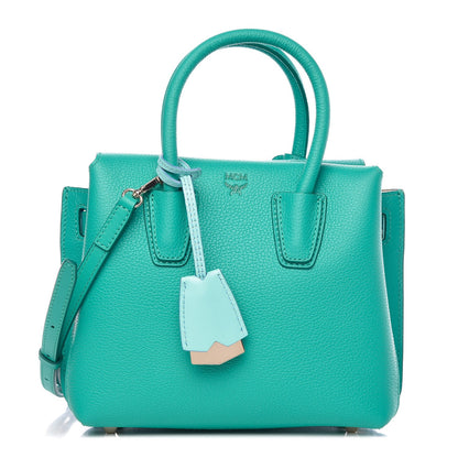 MCM Grained Calfskin Mini Milla Tote Oasis Green 1 of 6