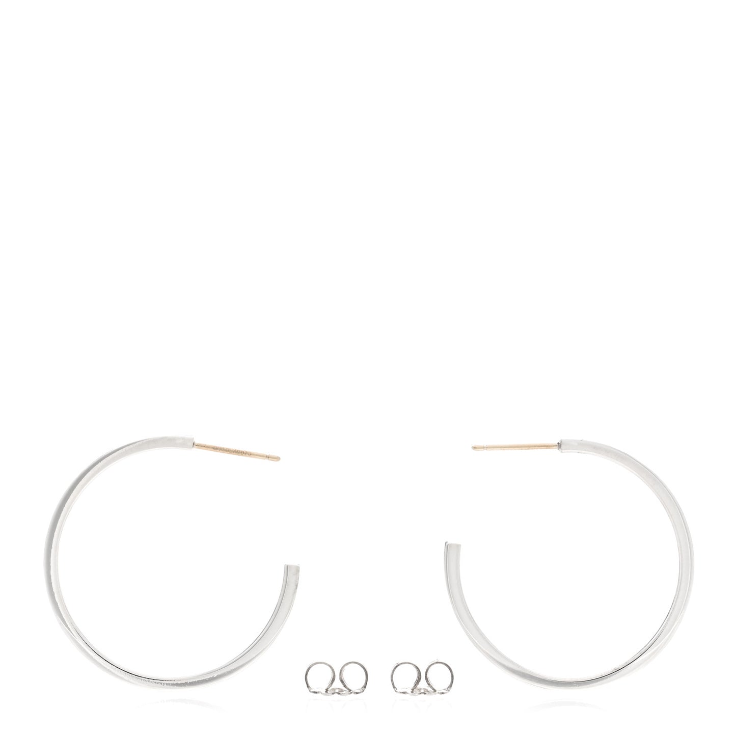 Sterling Silver Medium Narrow 1837 Hoop Earrings