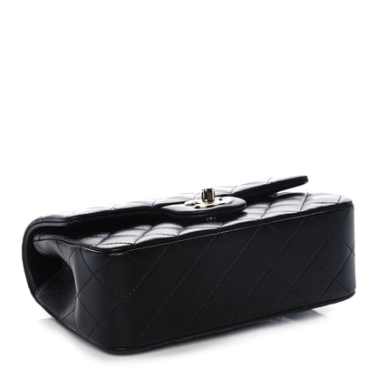 Chanel Lambskin Quilted Mini Top Handle Rectangular Flap Black 4 of 11