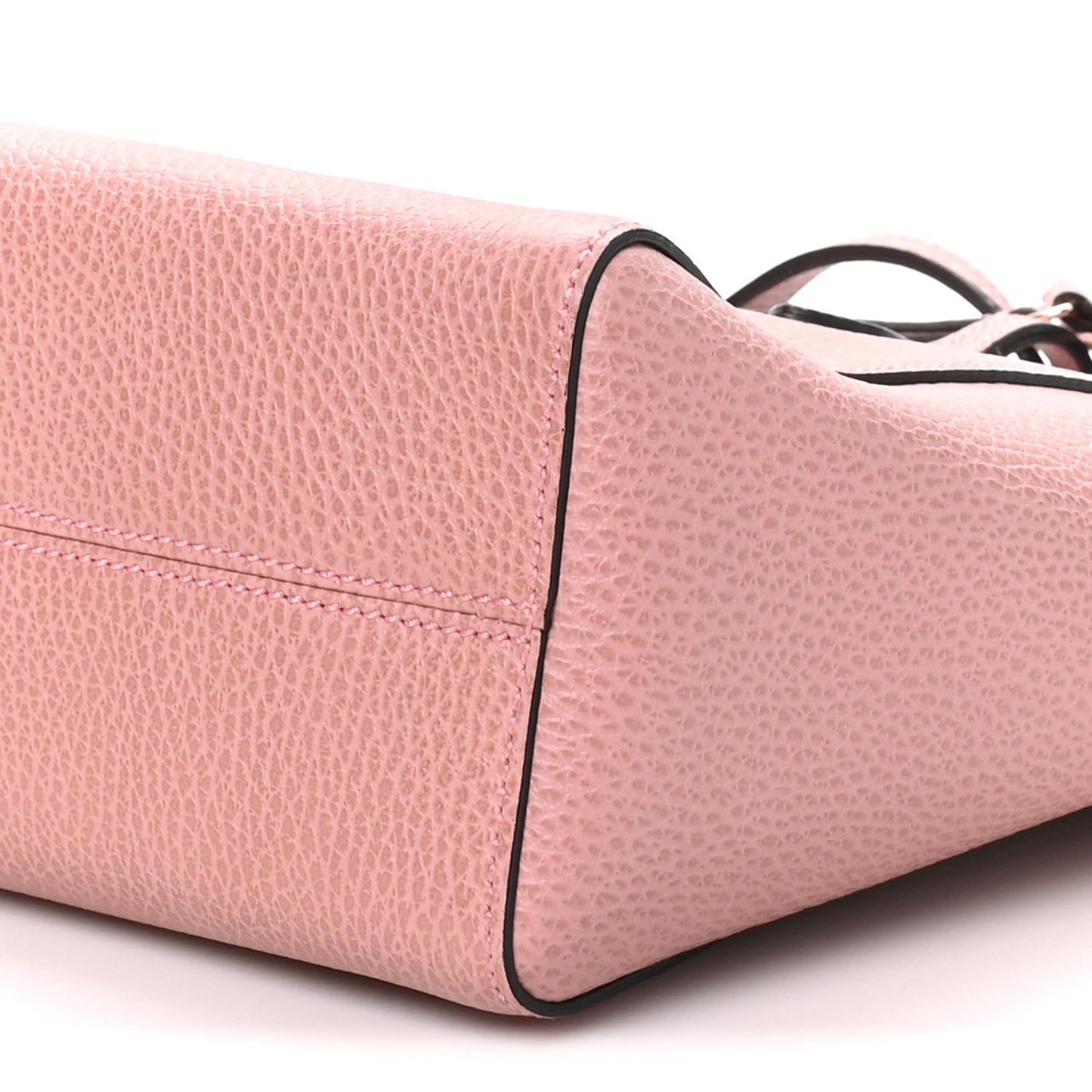 Dollar Calfskin Mini Swing Top Handle Bag Soft Pink