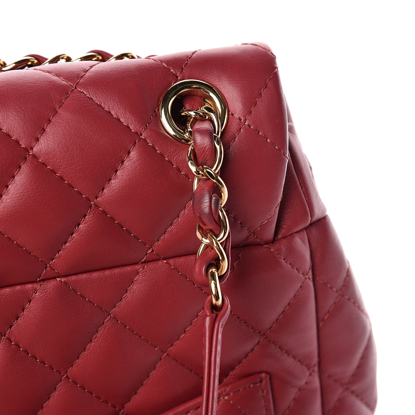 Lambskin Quilted Small Urban Spirit Backpack Red