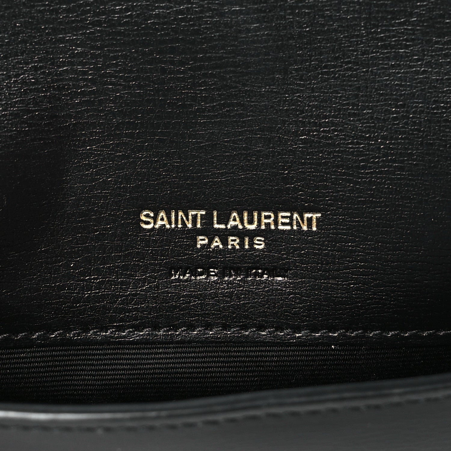 Saint Laurent Grained Calfskin Monogram Phone Holder Crossbody Black 7 of 10
