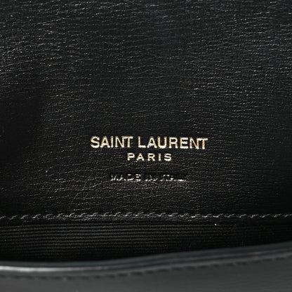 Saint Laurent Grained Calfskin Monogram Phone Holder Crossbody Black 7 of 10