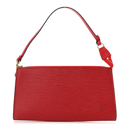 Louis Vuitton Epi Pochette Accessories 24 Castillan Red 1 of 9
