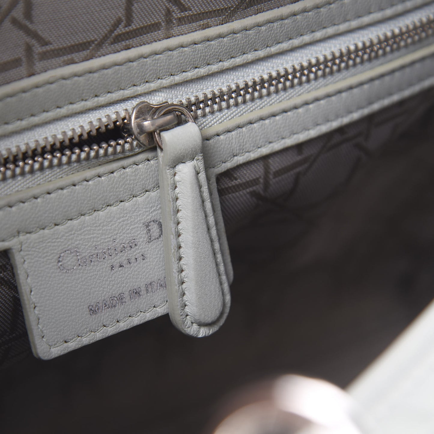Lambskin Cannage Large Lady Dior Light Green