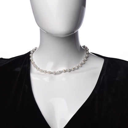 Tiffany Platinum Diamond Akoya Pearl 6.5-7mm Aria Necklace 2 of 13