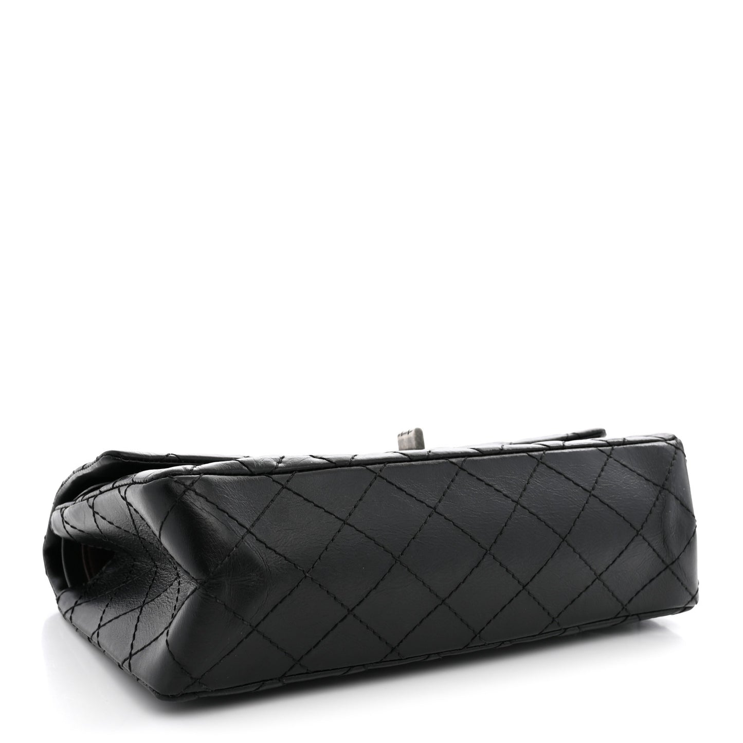 Aged Calfskin Quilted 2.55 Reissue 225 Flap Black