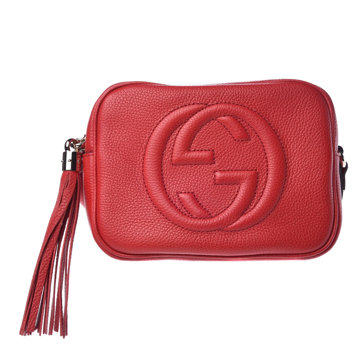 Gucci Pebbled Calfskin Small Soho Disco Bag Tabasco Red 1 of 7