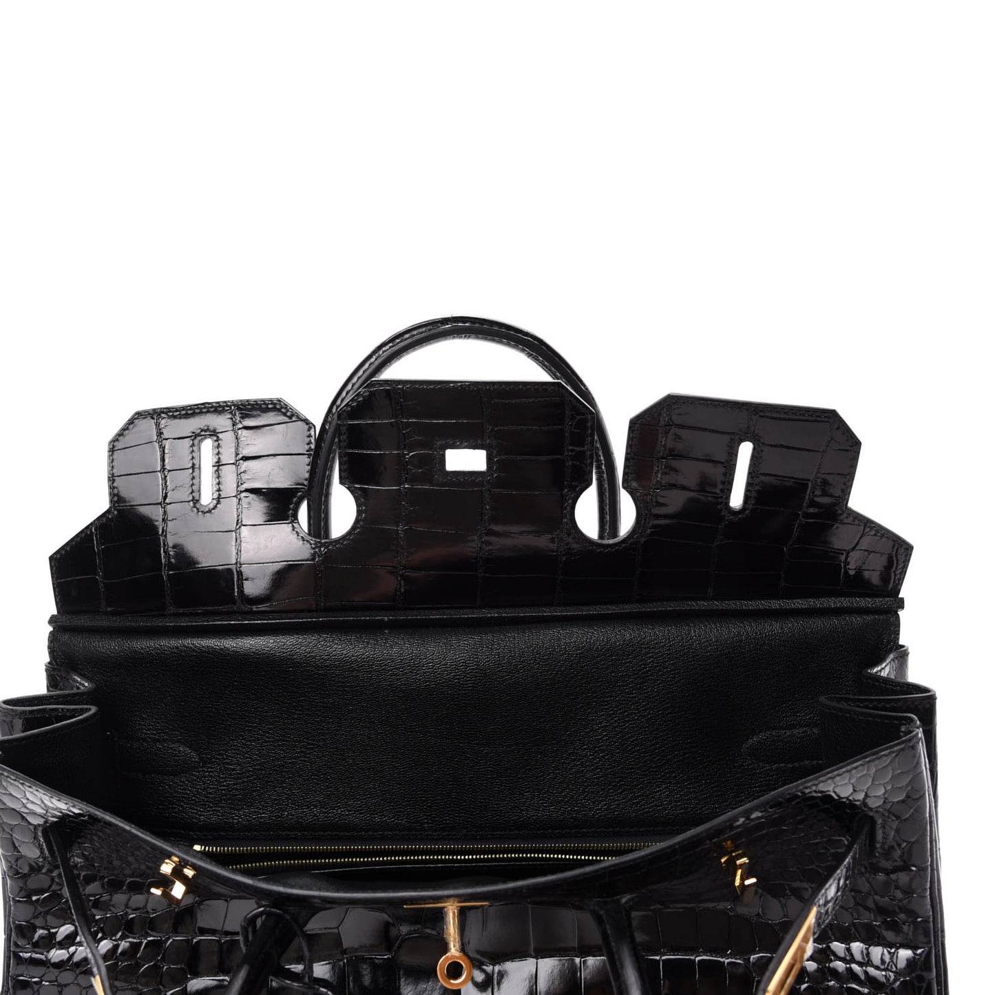 Shiny Porosus Crocodile Birkin 35 Black