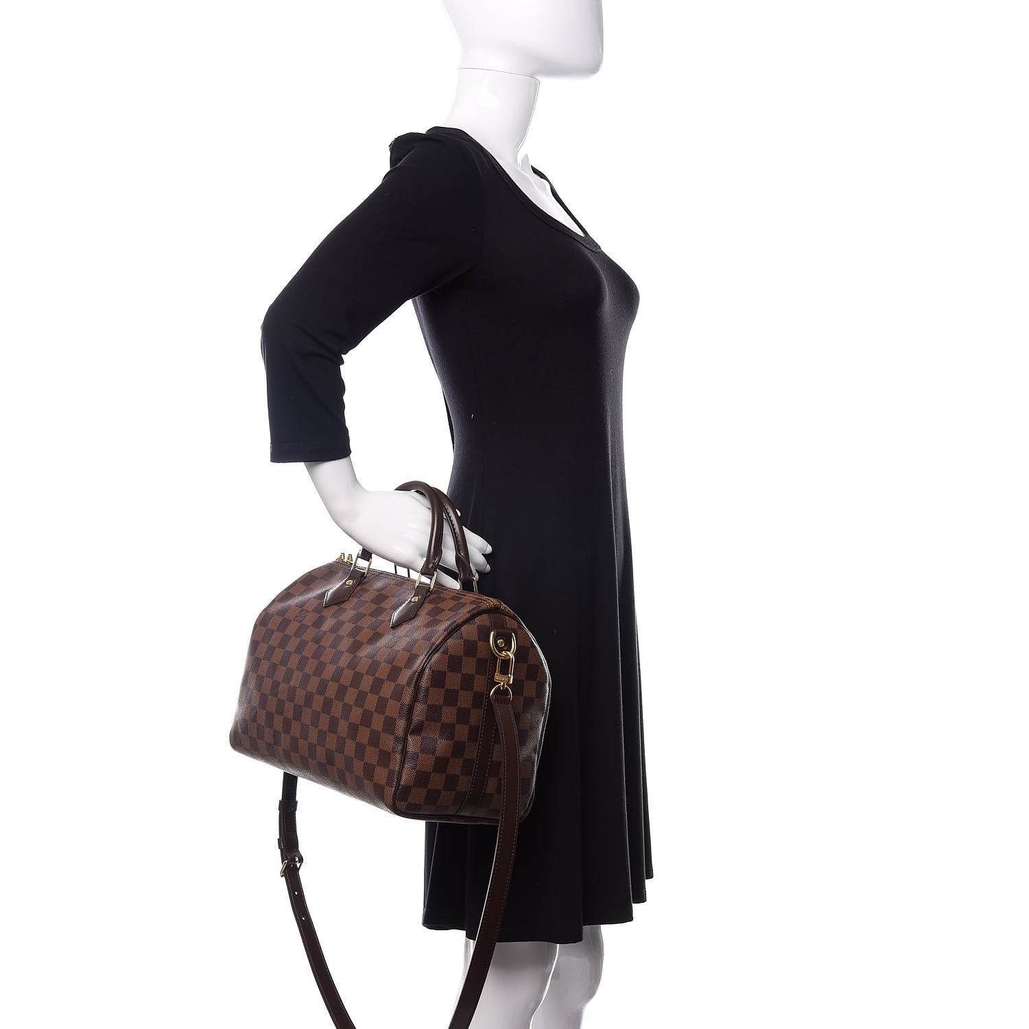 Louis Vuitton Damier Ebene Speedy Bandouliere 30 3 of 10