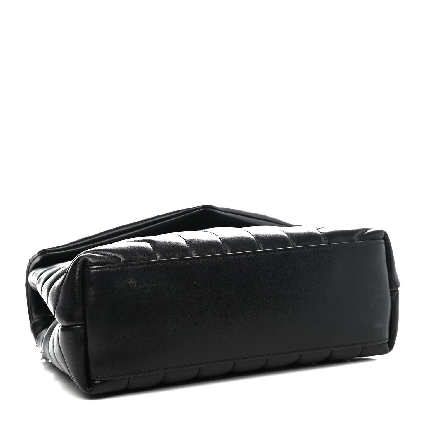 Calfskin Y Quilted Monogram Small Loulou Chain Satchel Black