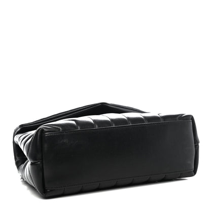 Saint Laurent Calfskin Y Quilted Monogram Small Loulou Chain Satchel Black 3 of 4
