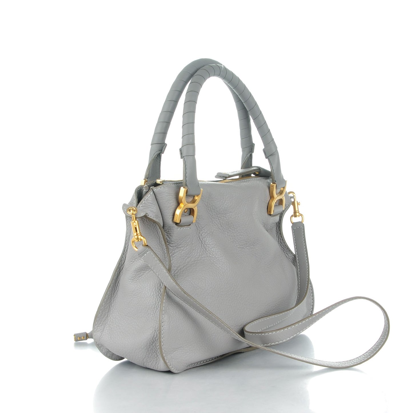 Calfskin Medium Marcie Satchel Cashmere Grey