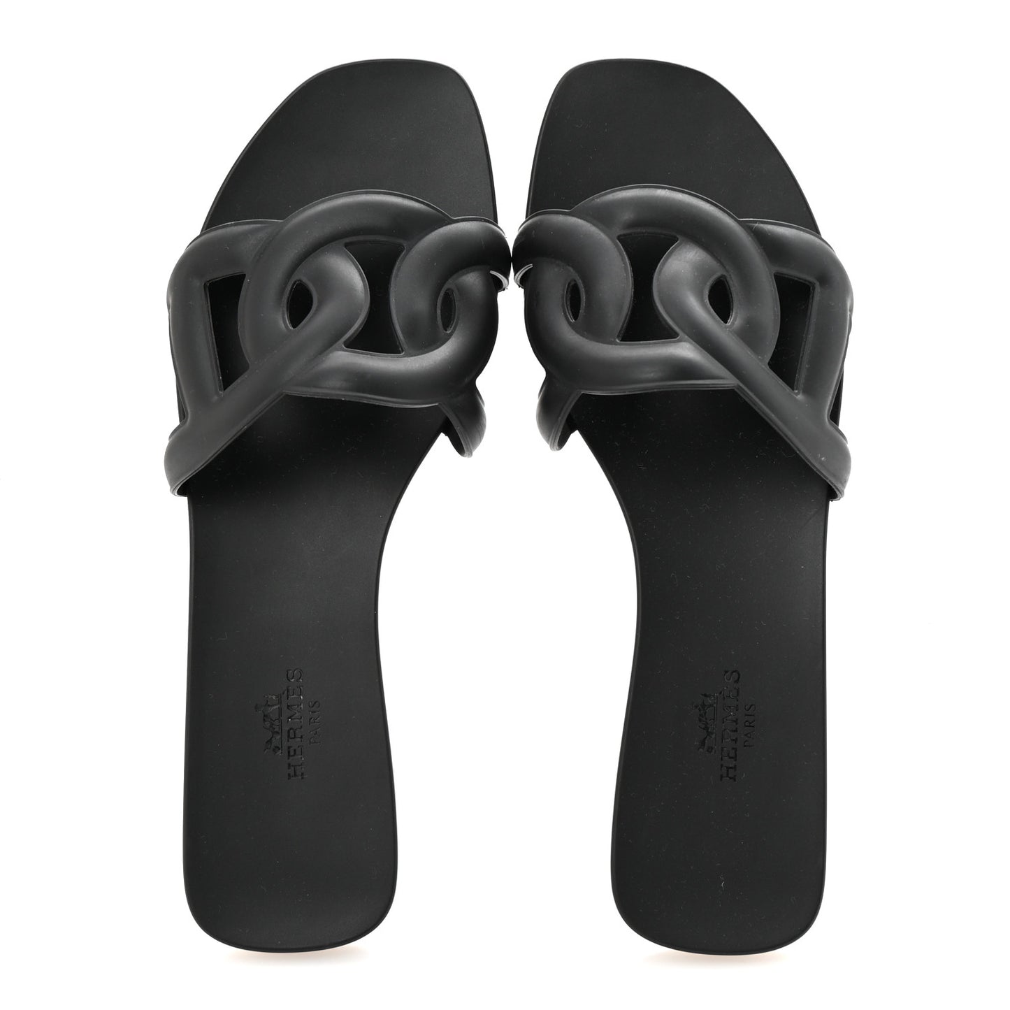 Rubber Aloha Sandals 38 Black