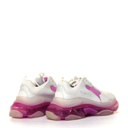 Balenciaga Fabric Mesh Clear Sole Womens Triple S Sneakers 41 White Pink 4 of 8