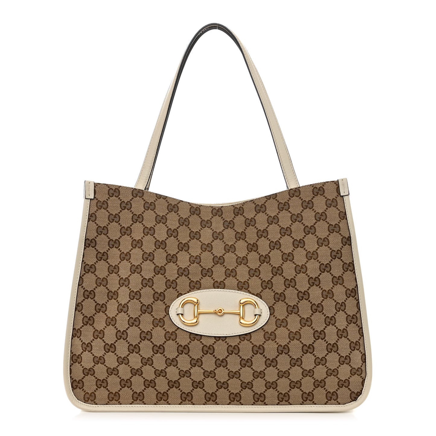 Monogram New Sakai Calfskin Lux Horsebit 1955 Tote Beige Ebony Mystic White