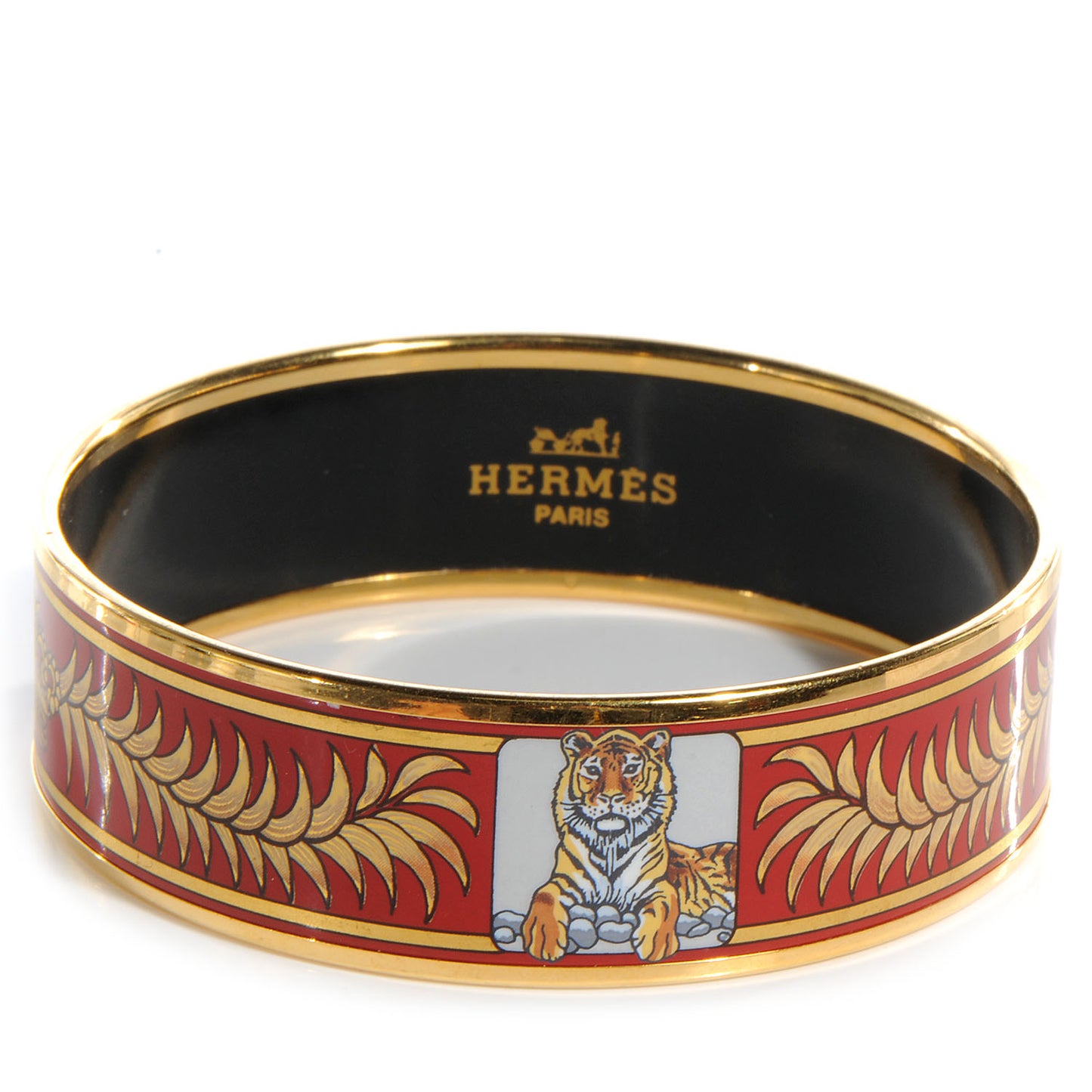 Enamel Printed Royal Tiger Wide Bracelet 65