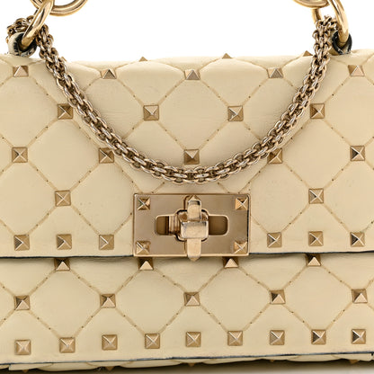 Valentino Garavani Nappa Small Rockstud Spike Shoulder Bag Light Ivory 7 of 12