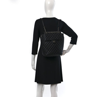 Chanel Lambskin Quilted Large Urban Spirit Backpack Black 2 of 8