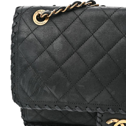 Chanel Suede Calfskin Jumbo Happy Stitch Flap Black 11 of 11