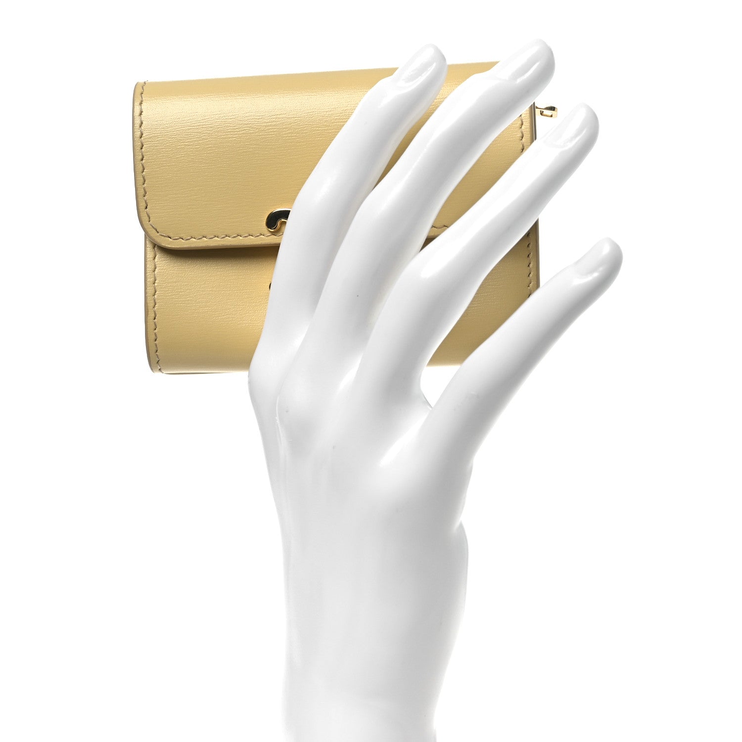 Celine Shiny Calfskin Compact Triomphe Wallet With Coin Purse Pollen 2 of 11