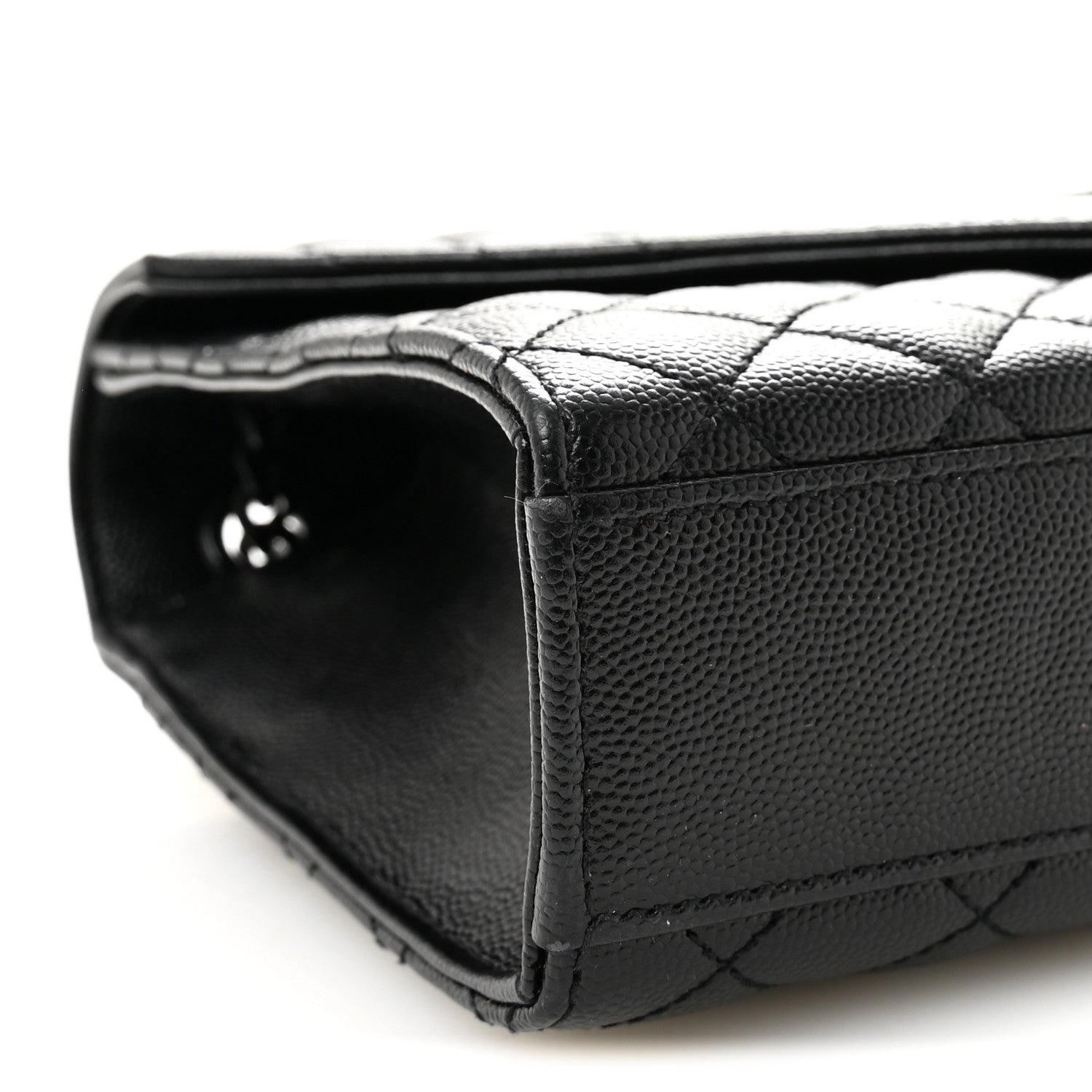 Saint Laurent Grain De Poudre Textured Mixed Matelasse Triquilt Medium Monogram Monochrome Satchel Black 8 of 9