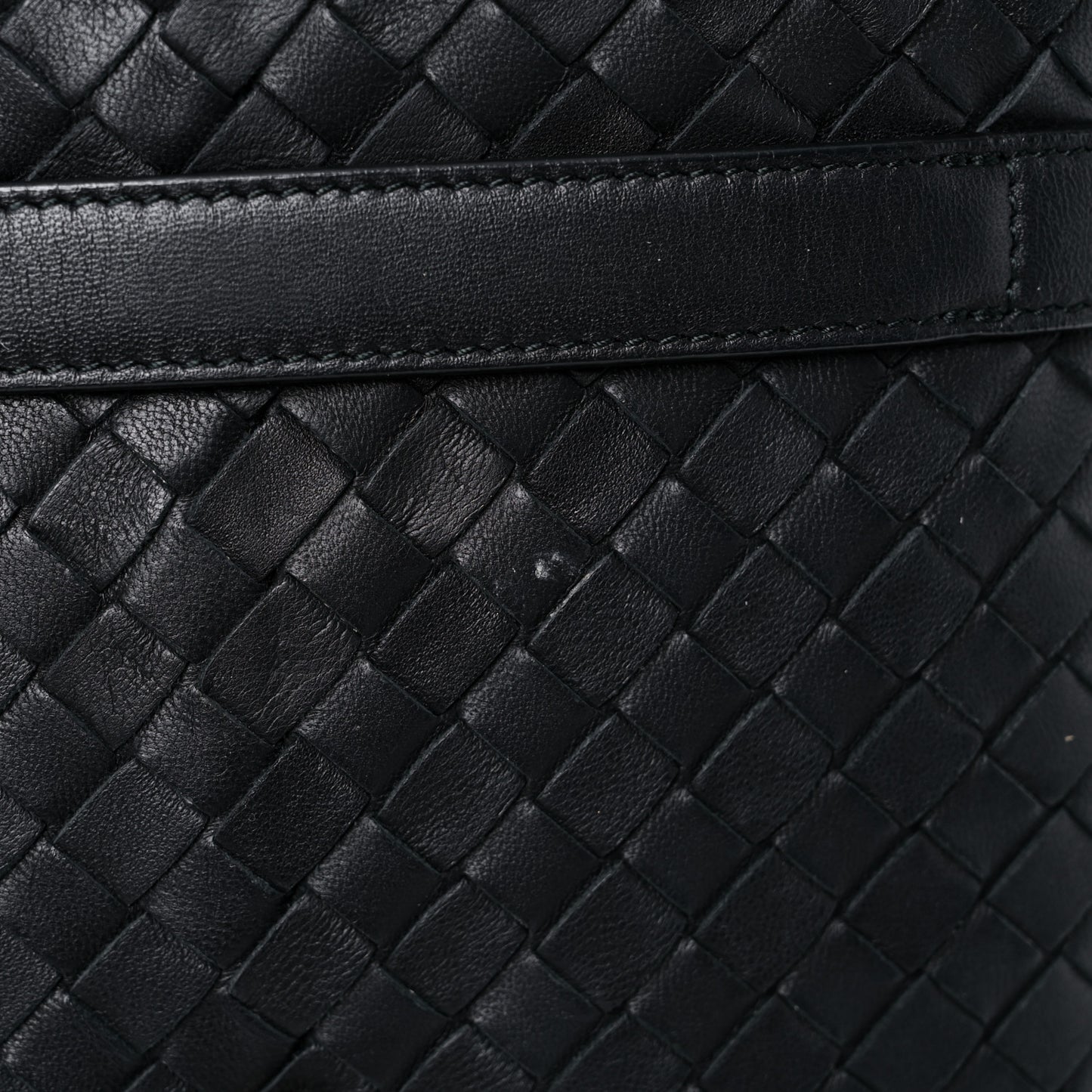 Nappa Intrecciato Montaigne Rings Satchel Black