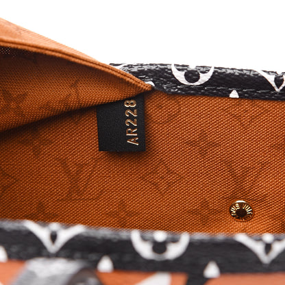 Louis Vuitton Monogram Giant Crafty Neverfull MM Creme Caramel 6 of 9