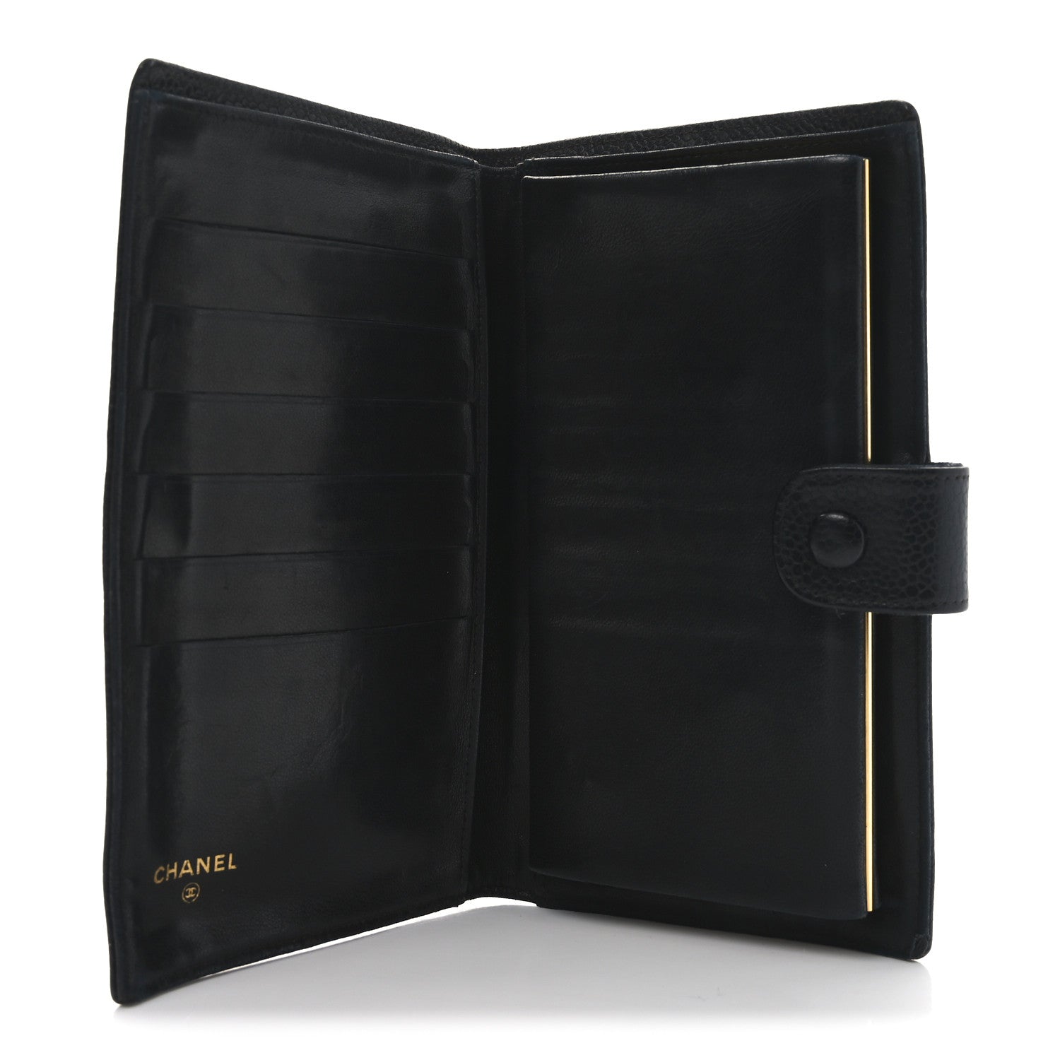 Chanel Caviar Timeless CC French Wallet Black 5 of 8
