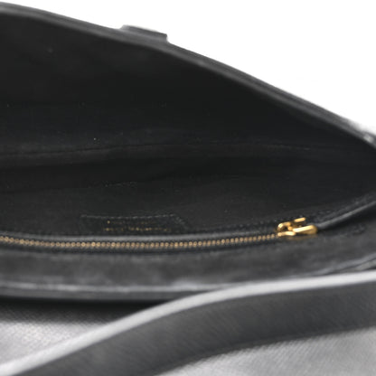Christian Dior Grained Calfskin Saddle Bag Black 5 of 12